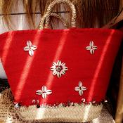 Panier Coquillage rouge