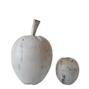 Pomme décorative blanche - L