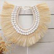 Collier Abaca blanc