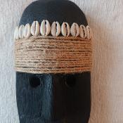 Masque Ubud en bois, noir  