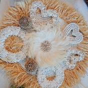 Cercle décoratif en coquillages Fleur - M 